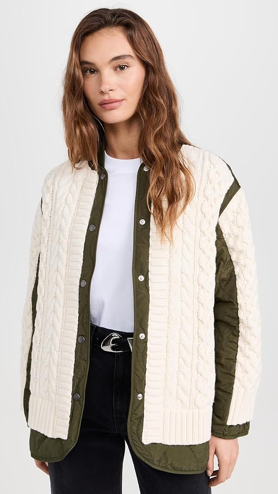 rag & bone Women's Winnie Mixed Media Jacket